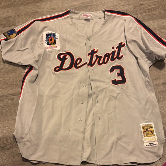 Alan Trammell Mitchell & Ness Gray Cooperstown Collection Jersey 1994 25th Ann